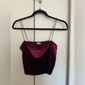 Garage Red Sleeveless Crop Camisole